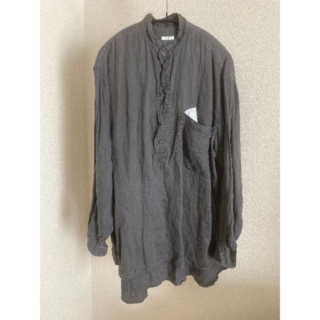 COMOLI(コモリ)のCOMOLI 20SS リネンWクロス プルオーバーシャツ grey 2 メンズのトップス(シャツ)の商品写真