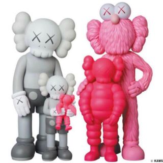 メディコムトイ(MEDICOM TOY)のKAWS FAMILY PINK GREY カウズ ファミリー フィギュア(その他)