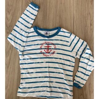 プチバトー(PETIT BATEAU)のロングＴシャツ　パジャマ　プチバトー　長袖　Tシャツ　綿(Tシャツ/カットソー)