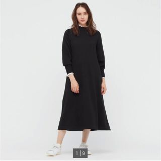 ユニクロ(UNIQLO)のユニクロ　メリノブレンドAラインワンピース（長袖） (ロングワンピース/マキシワンピース)