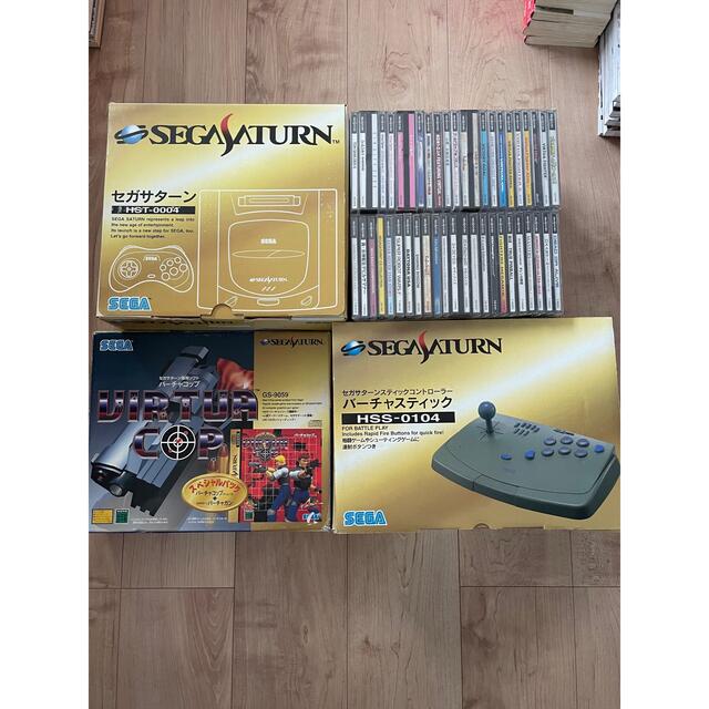 セガサターン 本体+バーチャスティック、バーチャガン+ソフト40本