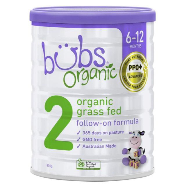 Bubs バブズ オーガニック粉ミルク （ステップ2）6〜12ヶ月用 1缶