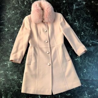 courreges☆クレージュシルク100%ロングコート40