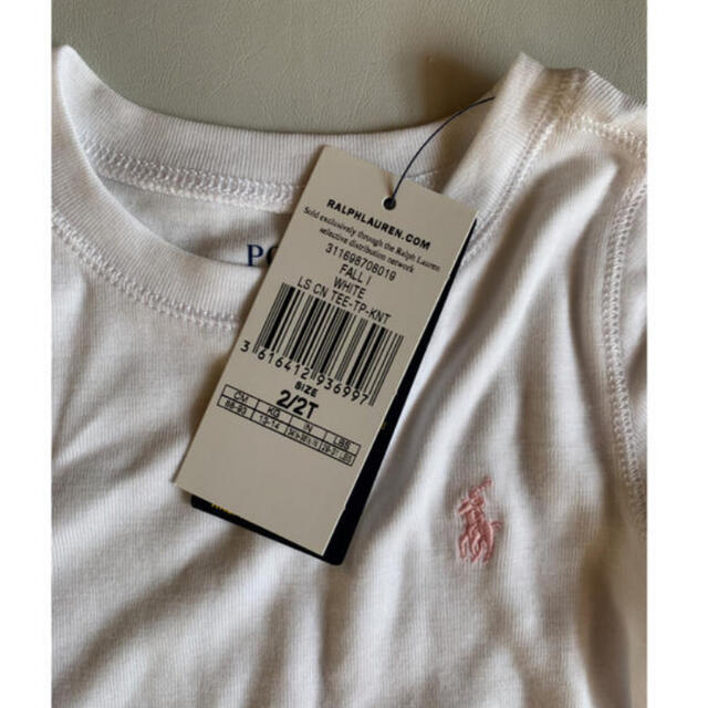 POLO RALPH LAUREN(ポロラルフローレン)の【新品】ラルフローレン　ロンT  90 キッズ/ベビー/マタニティのキッズ服女の子用(90cm~)(Tシャツ/カットソー)の商品写真