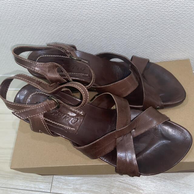 Progetto 36 サンダル 革  ブラウン レディースの靴/シューズ(サンダル)の商品写真