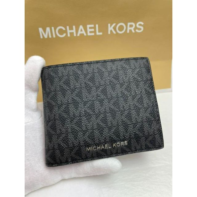 Michael Kors - 【セール】マイケルコース メンズ 折財布 ブラック