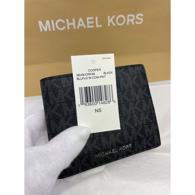 【新品】MICHAEL KORS 折り財布 メンズ ブラック