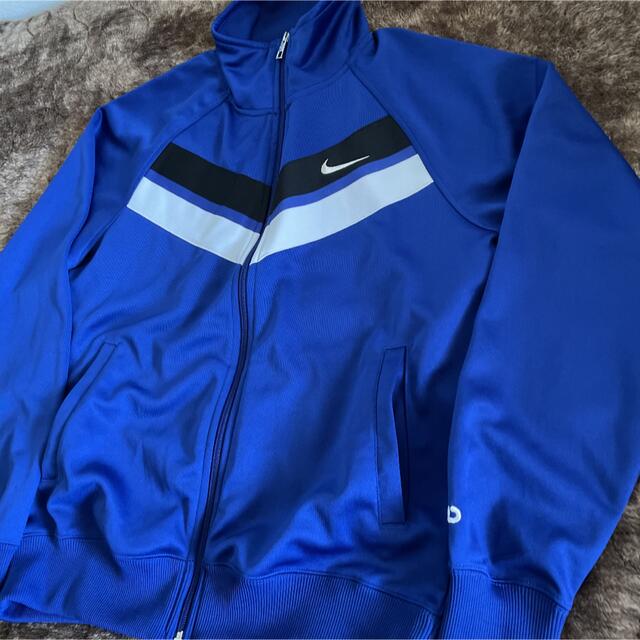 NIKE(ナイキ)の【希少】NIKE ナイキ　トラックジャケット　袖ロゴ　ライン　ヴィンテージ メンズのトップス(ジャージ)の商品写真