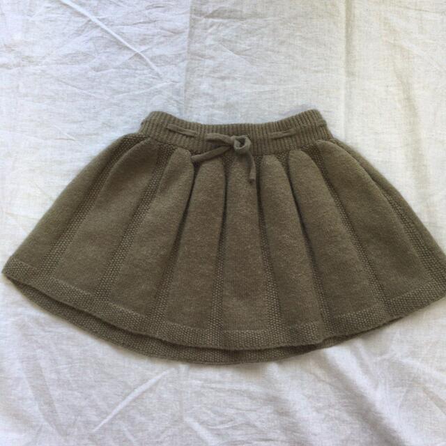 ZARA KIDS(ザラキッズ)の【zara】ニットスカート　90cm キッズ/ベビー/マタニティのキッズ服女の子用(90cm~)(スカート)の商品写真