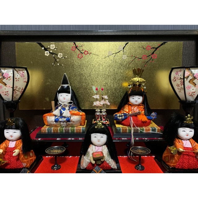 Chako様専用】久月 雛人形 オルゴール付きガラスケース入り Chako様専用】久月 雛人形 オルゴール付きガラスケース入り
