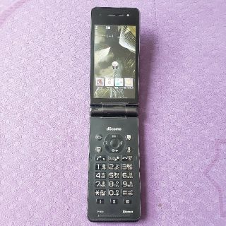 エヌティティドコモ(NTTdocomo)の【中古品】Docomo P-01H ブラック(携帯電話本体)