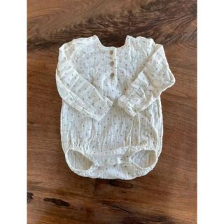 ザラキッズ(ZARA KIDS)のZARA baby kids ロンパース　コットン柄　オーガンジー(ロンパース)