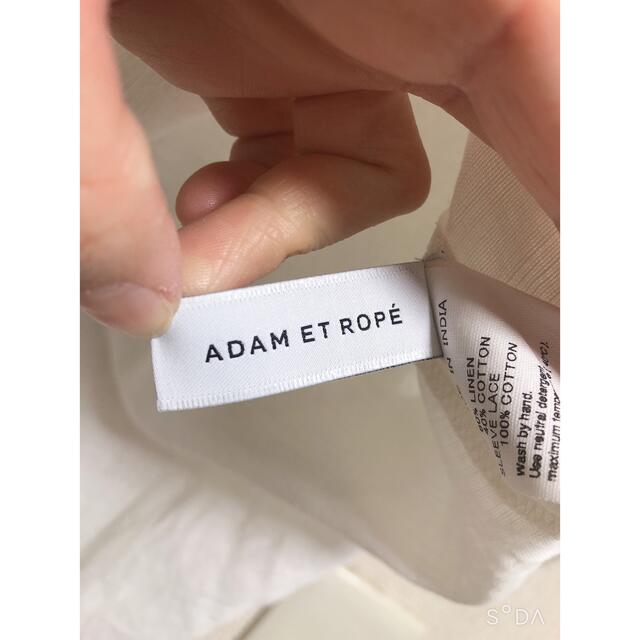 ADAM ET ROPE'アダムエロペ半袖リネンブラウス