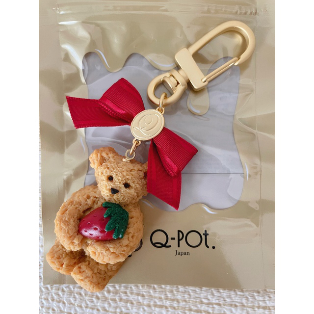 Q-pot.の新品*テディベア メイプルクッキー キーホルダー