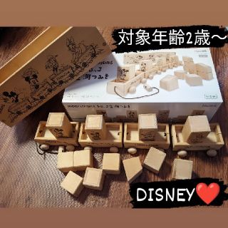 ディズニー(Disney)のミッキ-マウス&フレンズ トロッコ空洞つみき 日本製Disney(積み木/ブロック)