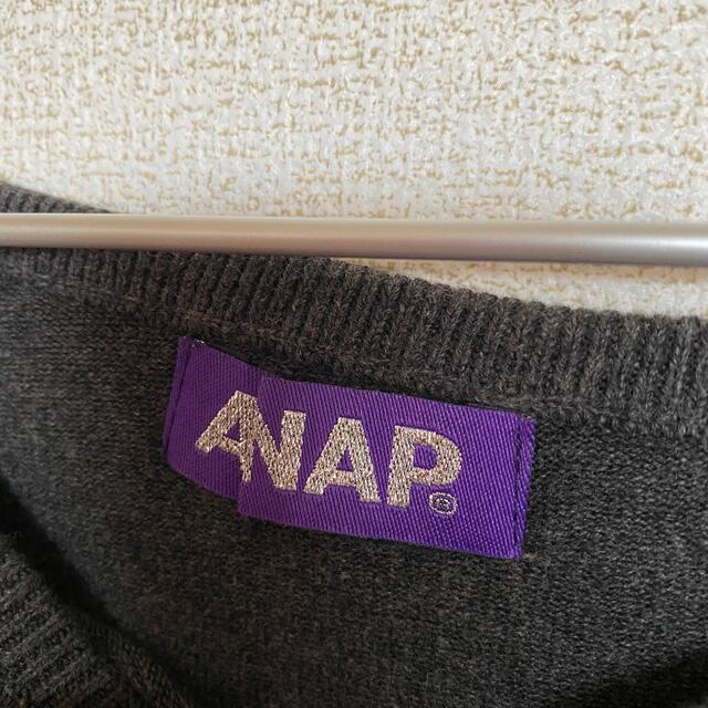 ANAP(アナップ)のANAP グレー　ニット　ワンショルストラップ レディースのトップス(ニット/セーター)の商品写真