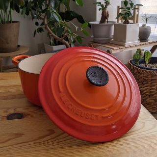 ルクルーゼ(LE CREUSET)のル・クルーゼ 両手鍋 20cm オレンジ(鍋/フライパン)