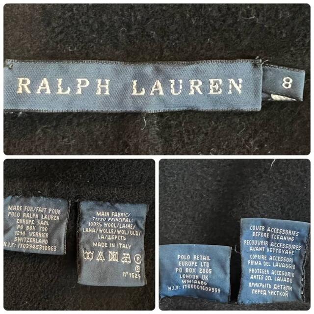 Ralph Lauren(ラルフローレン)のRALPH LAUREN ラルフローレン ロングコート ジャケット サイズ8黒 レディースのジャケット/アウター(ロングコート)の商品写真