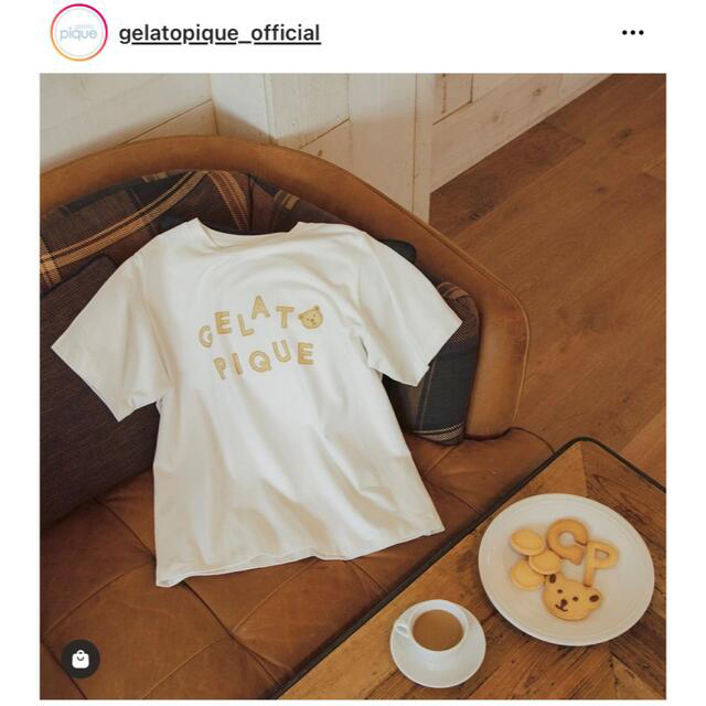 gelato pique(ジェラートピケ)のgelato pique（ジェラート ピケ） クッキーロゴTシャツ レディースのトップス(Tシャツ(半袖/袖なし))の商品写真