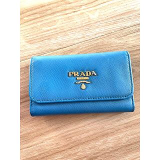 プラダ(PRADA)のプラダ　キーケース　ブルー(キーケース)