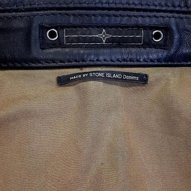 STONE ISLAND - ストーンアイランドデニムス ピーコート レザー STONE ISLAND - ストーンアイランドデニムス ピーコート レザー