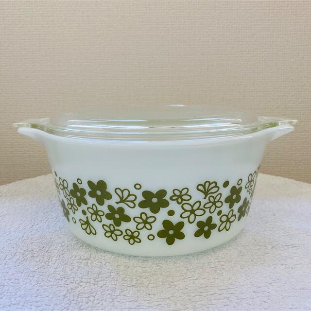 Pyrex(パイレックス)のオールドパイレックス　クレイジーデイジー　ラウンドキャセロール インテリア/住まい/日用品のキッチン/食器(食器)の商品写真