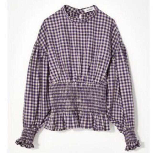 GINGHAM CHECK SHRRING TOPS／ラグアジェム レディースのトップス(シャツ/ブラウス(長袖/七分))の商品写真