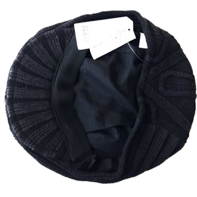 Basiquenti(ベーシックエンティ)の新品 ベーシックエンチ デニム ニット ハンチング 帽子 ブラック メンズの帽子(ハンチング/ベレー帽)の商品写真