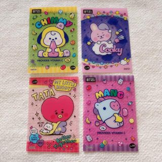ボウダンショウネンダン(防弾少年団(BTS))のBT21 クリアカードコレクションガム 4枚セット(カード)