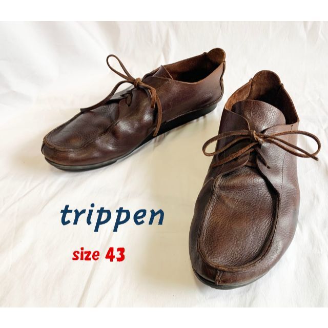 trippen(トリッペン)の【専用】 トリッペン　本革　レースアップシューズブラウン サイズ43(27 メンズの靴/シューズ(スリッポン/モカシン)の商品写真