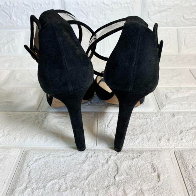 リフト交換済】JimmyChoo ジミーチュウ 黒 クリアストラップサンダル