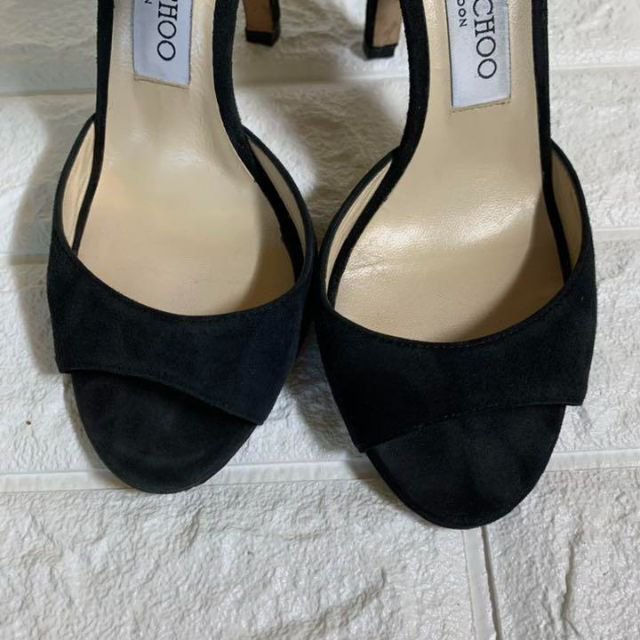 リフト交換済】JimmyChoo ジミーチュウ 黒 クリアストラップサンダル