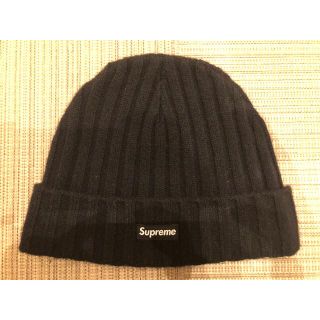 シュプリーム(Supreme)のSupreme Cashmere Beanie  カシミア ビーニー ブラック(ニット帽/ビーニー)