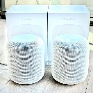 アップル(Apple)のHomePod ペア ロスレス再生 eARC ドルビーアトモス 空間オーディオ(スピーカー)