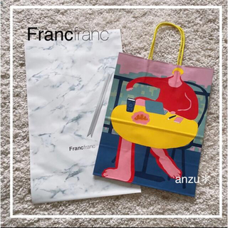 フランフラン(Francfranc)のフランフラン　ギフト　3点　ショップ袋ラッピング袋　リボン(ショップ袋)