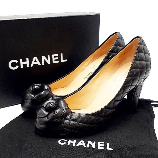 美品 シャネル CHANEL パンプス マトラッセ 20-22020821