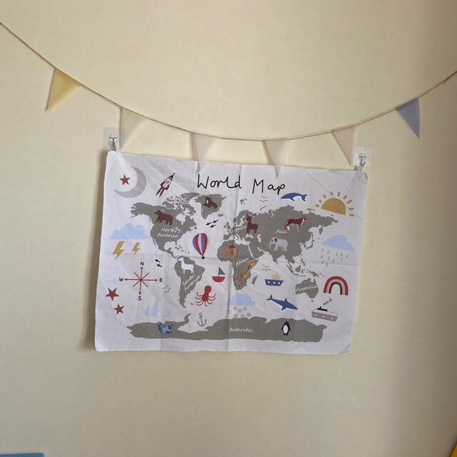 World Map 世界地図 タペストリー 韓国インテリア 子供部屋の通販 by