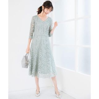 美品】 ギャザーワンピース コードレース ANAYI - ひざ丈ワンピース ...