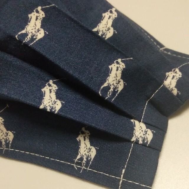 Ralph Lauren(ラルフローレン)のマスクカバー・インナーマスク(ネイビーミッドRL) ハンドメイドのファッション小物(その他)の商品写真