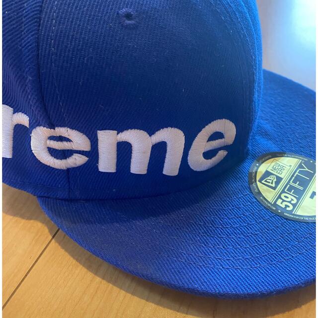 supreme サイドロゴキャップ　new era ブルー | フリマアプリ ラクマ