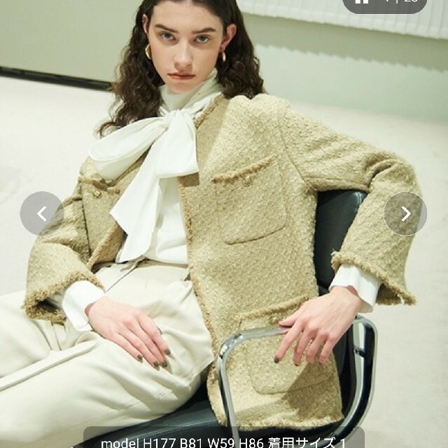 Mila Owen(ミラオーウェン)の♥️3日間限定2023S/S【Mila Owen】サマーツイードJK♥️ レディースのジャケット/アウター(ノーカラージャケット)の商品写真
