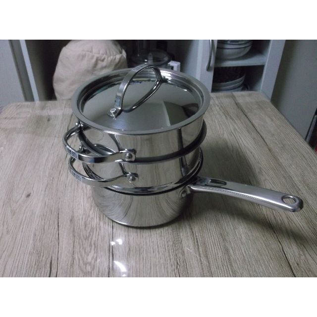 マイヤー　ナイス４ピース　片手鍋、両手鍋、蒸し器セット（未使用）