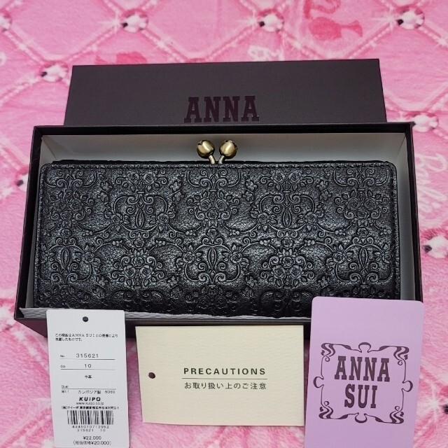 ANNA SUI(アナスイ)のアナスイ財布ブラック★新品ヴィンテージローズ長財布 レディースのファッション小物(財布)の商品写真
