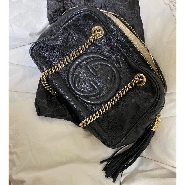Gucci(グッチ)のGUCCI チェーンバッグ　ブラック レディースのバッグ(ハンドバッグ)の商品写真