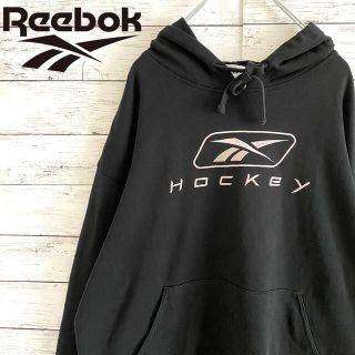 リーボック(Reebok)の90s リーボック　パーカー　プルオーバー　デカロゴ　ベクター　ブラック　M(パーカー)