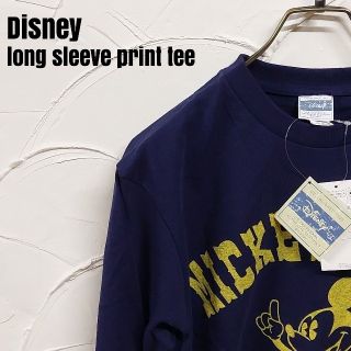 ディズニー(Disney)のDisney/ディズニー 長袖 ミッキープリント TEE Tシャツ(Tシャツ/カットソー(七分/長袖))