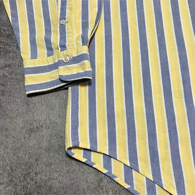 ラルフローレン☆ワンポイント刺繍ロゴカラーポニーボールドストライプシャツ 90s