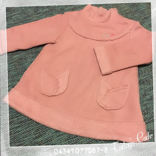 anyFAM(エニィファム)のあったかチュニックワンピ90＊ピンク キッズ/ベビー/マタニティのキッズ服女の子用(90cm~)(ワンピース)の商品写真