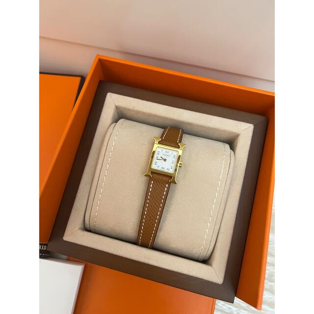 新品未使用 Z刻印 HERMES Hウォッチ 腕時計 ゴールド ゴールド金具