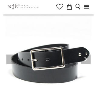 ダブルジェーケー(wjk)のwjk HIMEJI leather belt(35mm) [black](ベルト)
